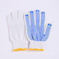 7 Калибровую хлопчатобумажную/полиэфирные струнные перчатки ПВХ пунктистые перчатки